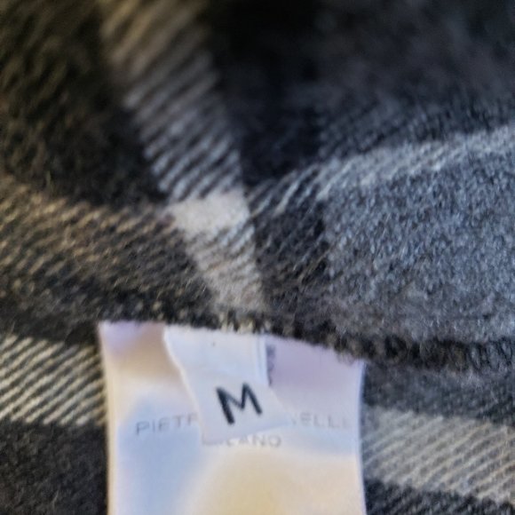 Pietro Brunelli Milano Italy Gray Maroon Plaid Bateau Wool Shift Dress Academia - Picture 12 of 16